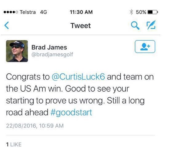 Congratulations Curtis Luck